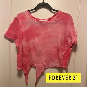 Forever21+ - Tie dye cropped tee